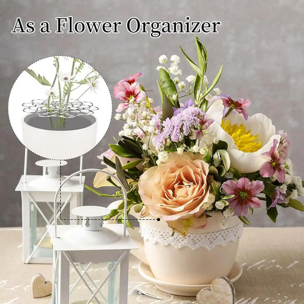 Floral Grid Vase Insert Elegant Flower Arrangement Grid Floral Grid Organizer Stainless Steel Flower Frog Wire 4/5/6 Vase
