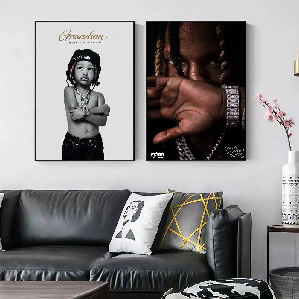 Rapper K-King Grandson V-Von Peelable Self-adhesive Poster Stickers Are Suitable For Frameless Wall Decoration In A Room