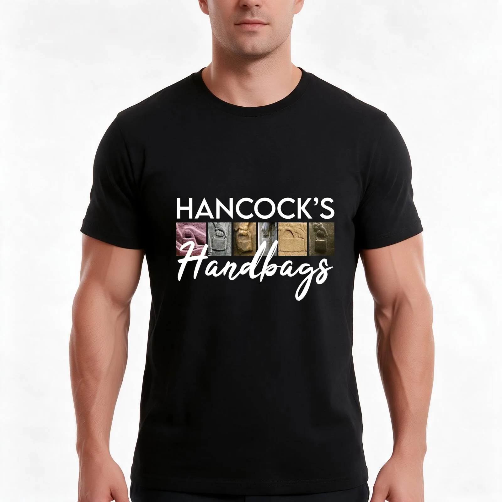 Hancock's Handbags Fun Graham Hancock T-Shirt, Summer Casual Cotton Tee, Oversized Streetwear Tops, Vintage Graphic Print