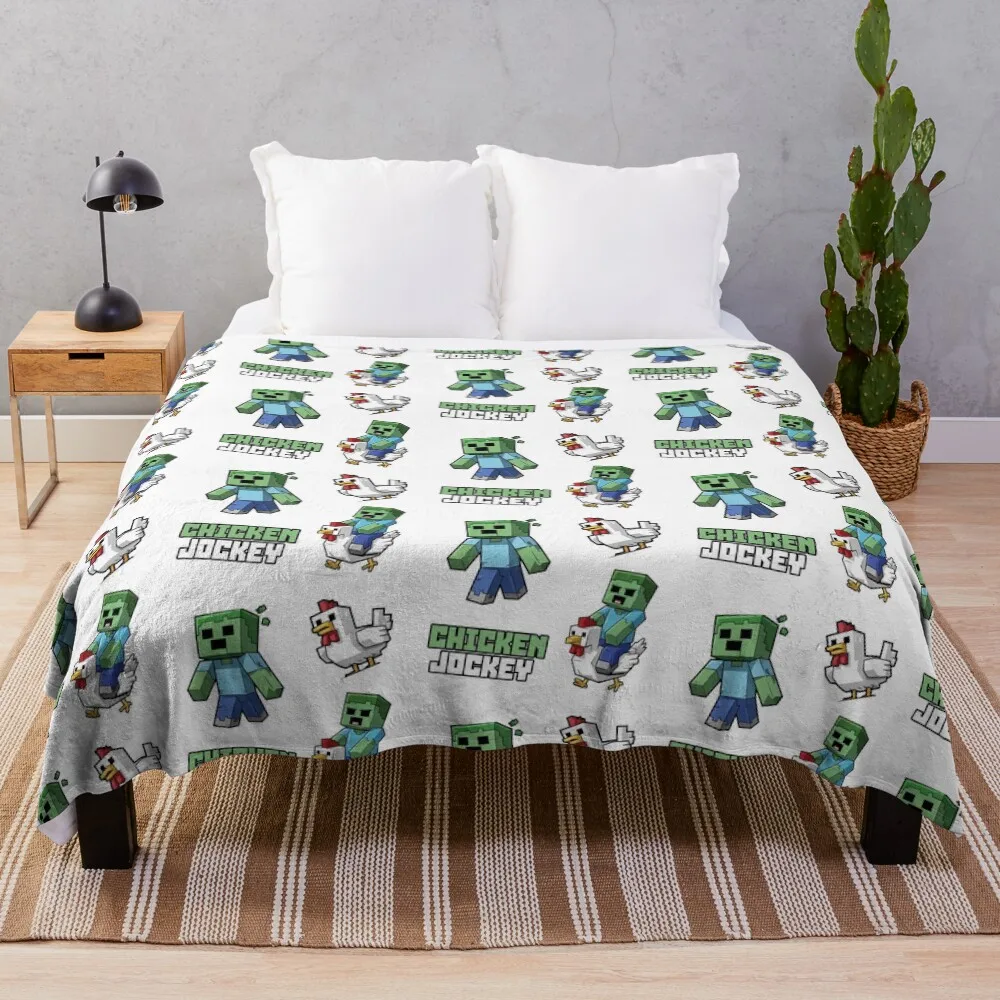 

Set Of Chicken Jockey Throw Blanket Polar Baby Summer Beddings heavy to sleep Blankets