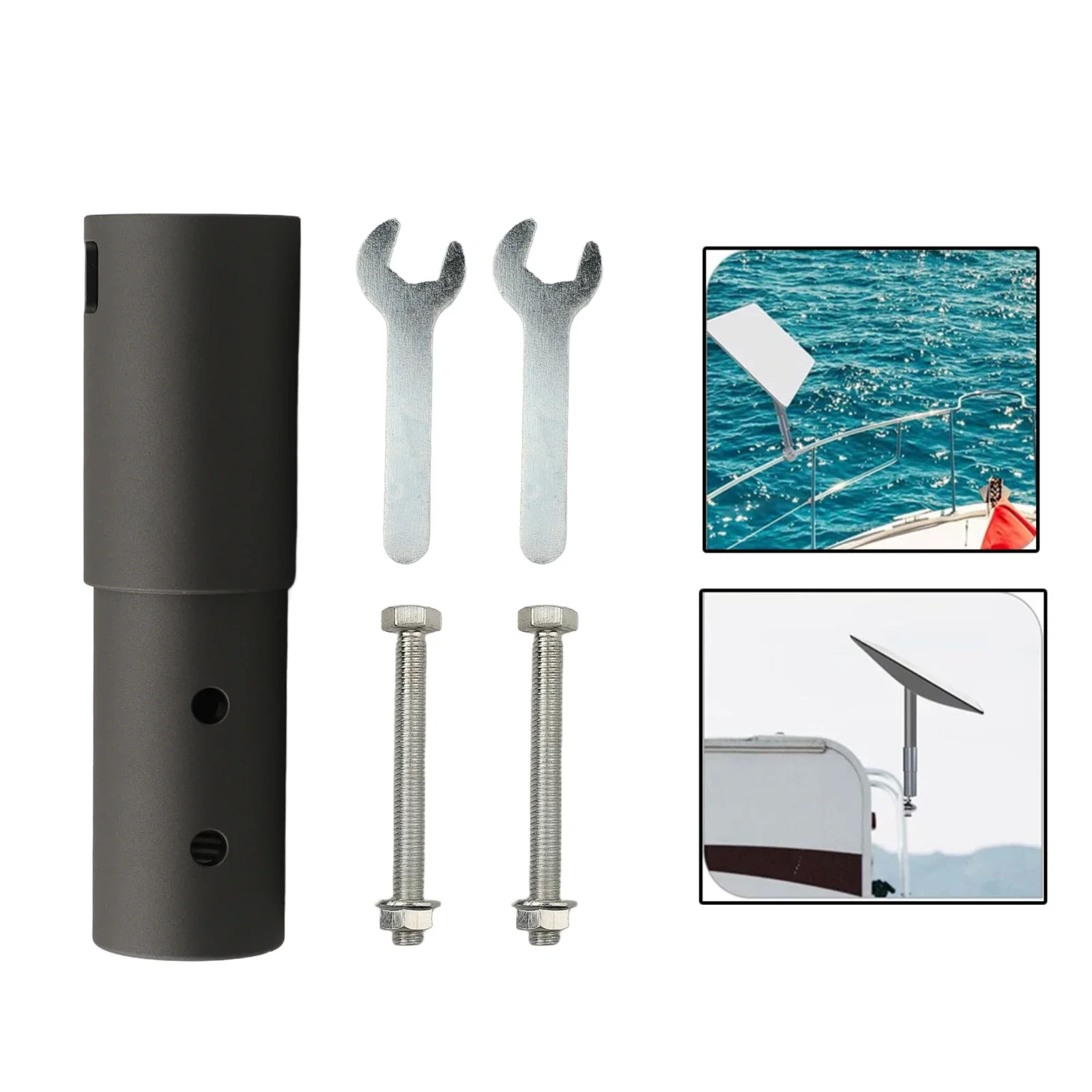 

Satellite Antenna Mount Aluminum Alloy Mount Kit Rust Resistance Sleeved Compatibility Heavy-duty Aluminum Alloy