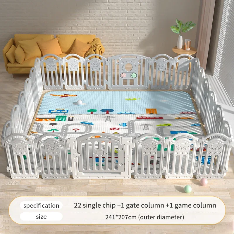 22+2 High Quality Customizable Baby Safety Fence Children Portable Latest Play Yard Large Playyard Plastic Indoor Kids Playpen