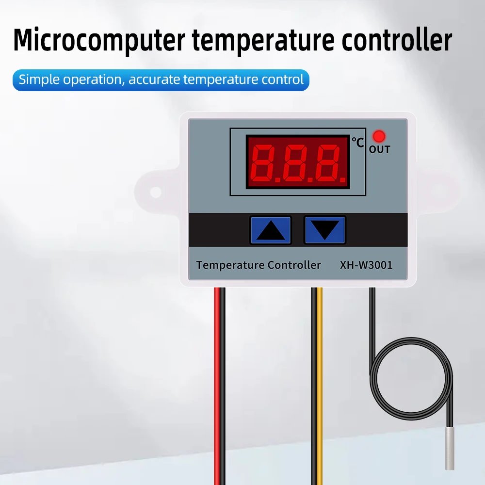 W3001 Temperature Controller 220V 12V 24V Digital Thermostat Thermoregulator Microcomputer Incubator Cooling Heating Switch