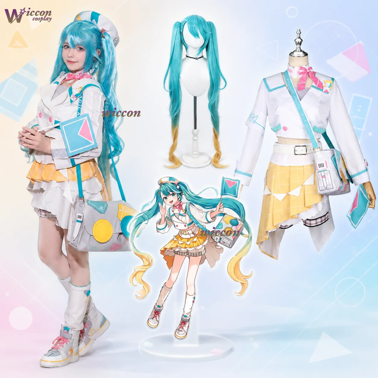 KospLAY Anime Magical Mirai Cosplay Costume Full Set Belt Hat Waist Ornaments Two Dimensional Halloween Stage Role Play Outfit view 2