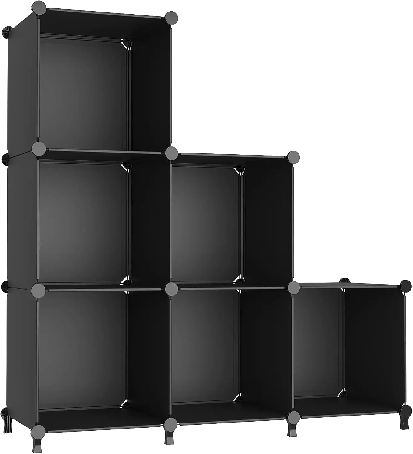

Cube Storage Organizer, Storage Cubes Shelves Bookshelf, 6 Cube Closet Organizers and Storage, DIY Stackable Plastic Clothes