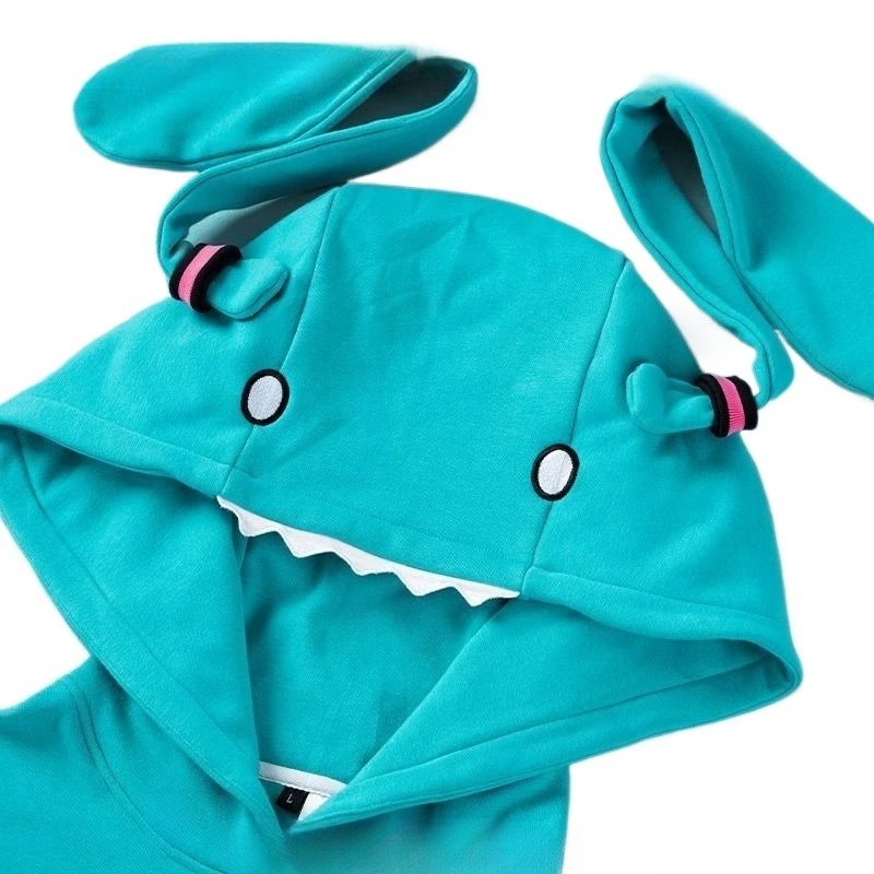 Genuine Anime Bite Couple Hooded Sweater, Girls Loose Hood Pain Clothes