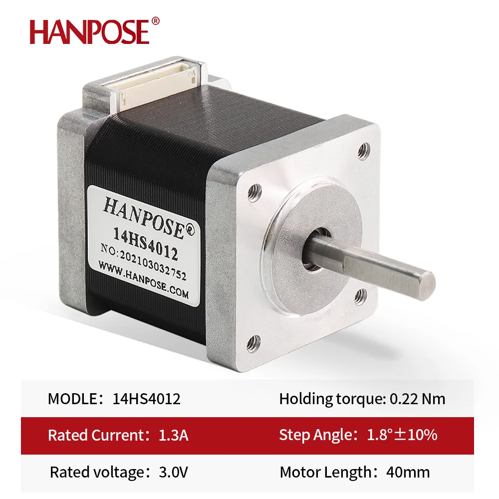 2 Phase NEMA14 Stepper Motor 14HS4012 1.2A 0.22Nm  For CNC Engraving And Milling Machine 25.5oz.in 4 Leads H40MM 35 Step Motor