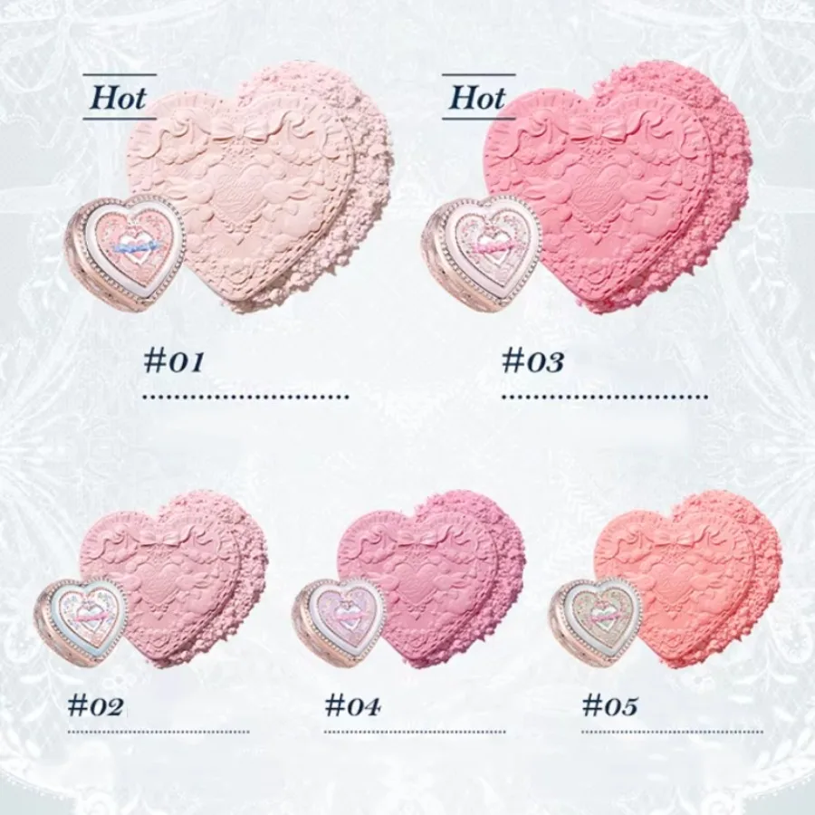 Flowerknows Bunny Garden Rose Blush Powder Blusher For Cheeks,Cruelty Free Long Lasting,Contour Face for A Natural Matte Finish
