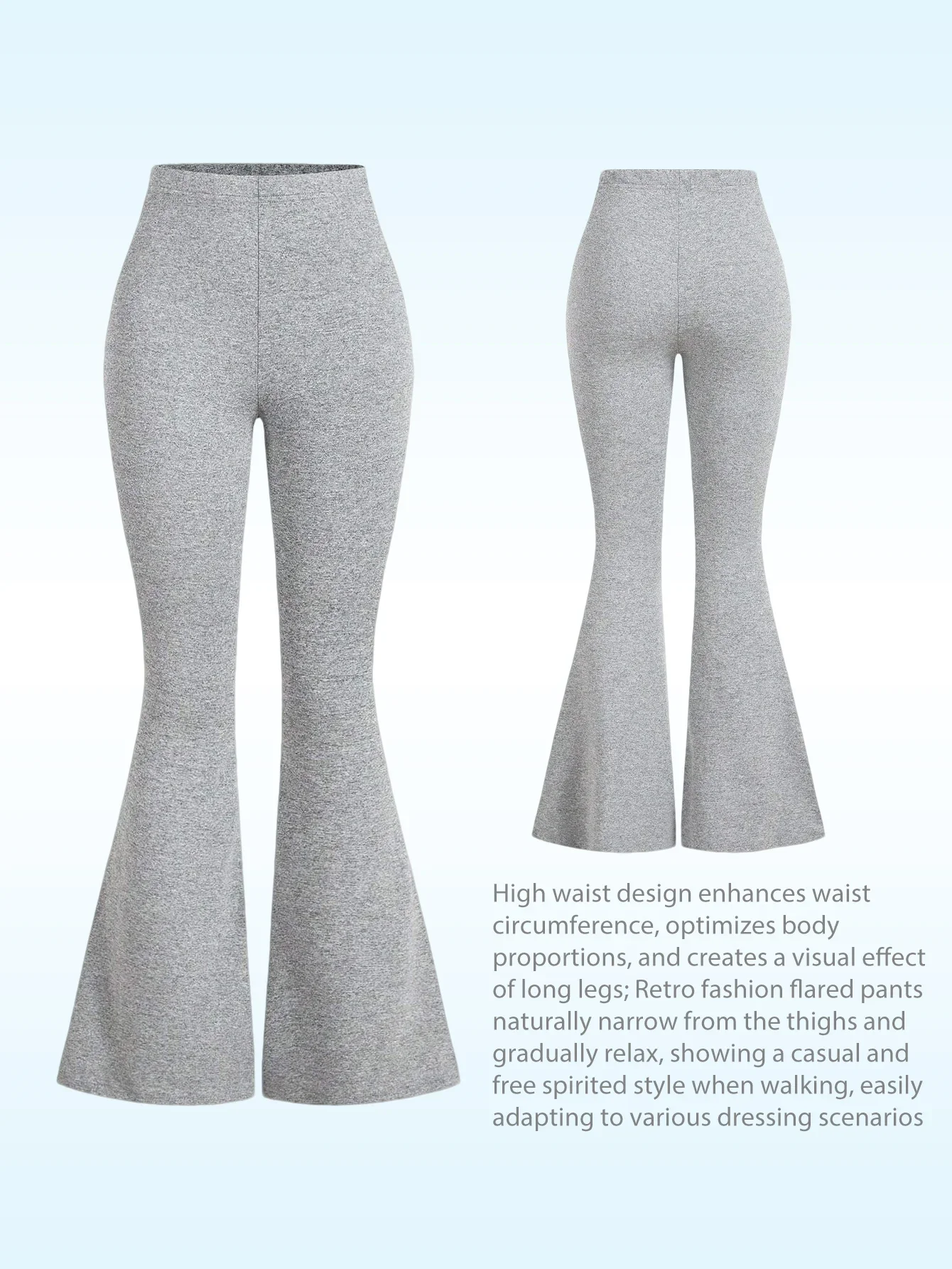 سراويل فستان للسيدات، سراويل واسعة لأناقة السيدات، سراويل واسعة الساق للخريف والشتاء، سراويل مكتب عالية الخصر #3