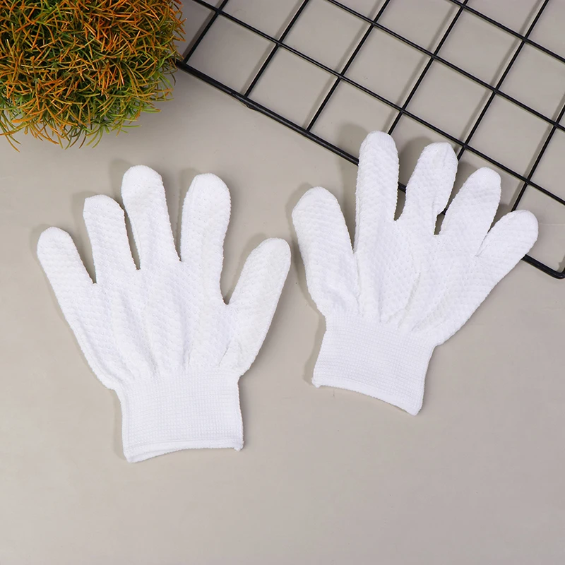 1Pairs White Anti Static Safety Work Gloves Nylon Working Glove Dust-proof Non-slip Electronics Repair Installation Gloves