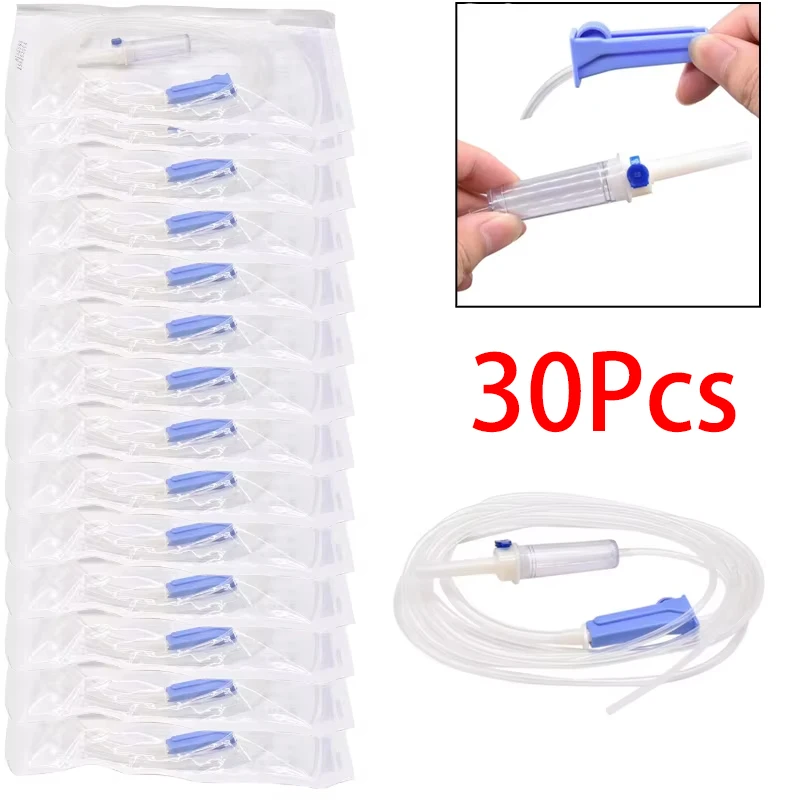 30pcs Transparent Dental Irrigation Tube for NSK Water Pipe Single-use Flushing Tubing for Implant Surgery