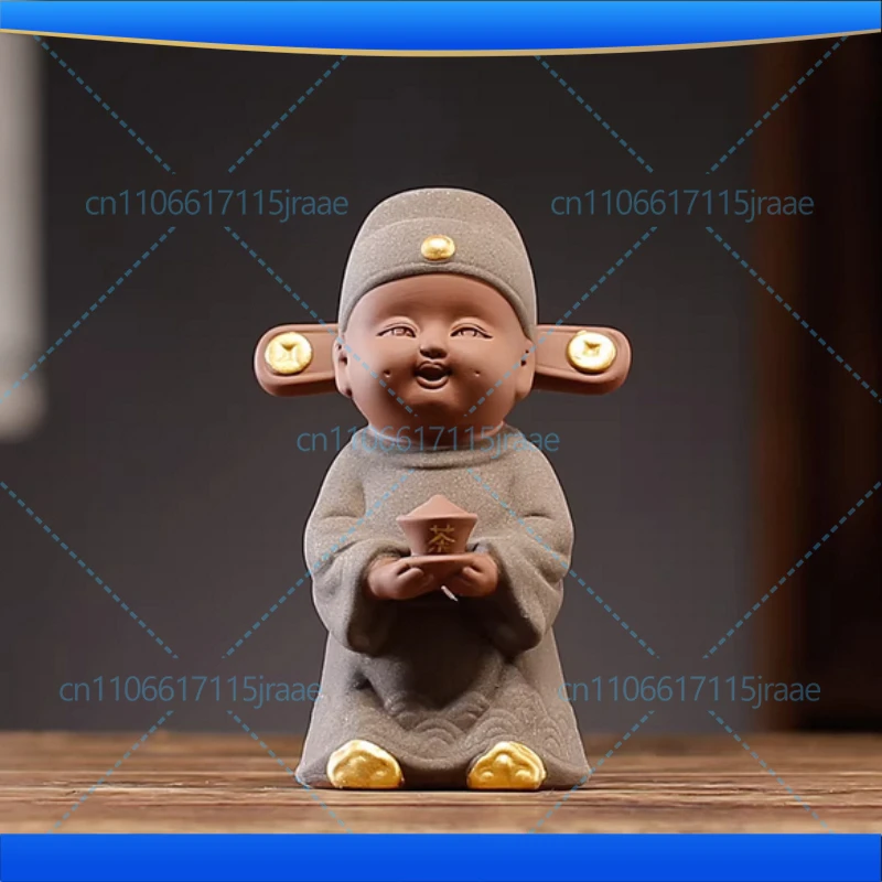 Ceramics Figure decoration statue ,Chinese style champion Lang, Cute Home Room Office Tea Table Decoration Accessories Gifts