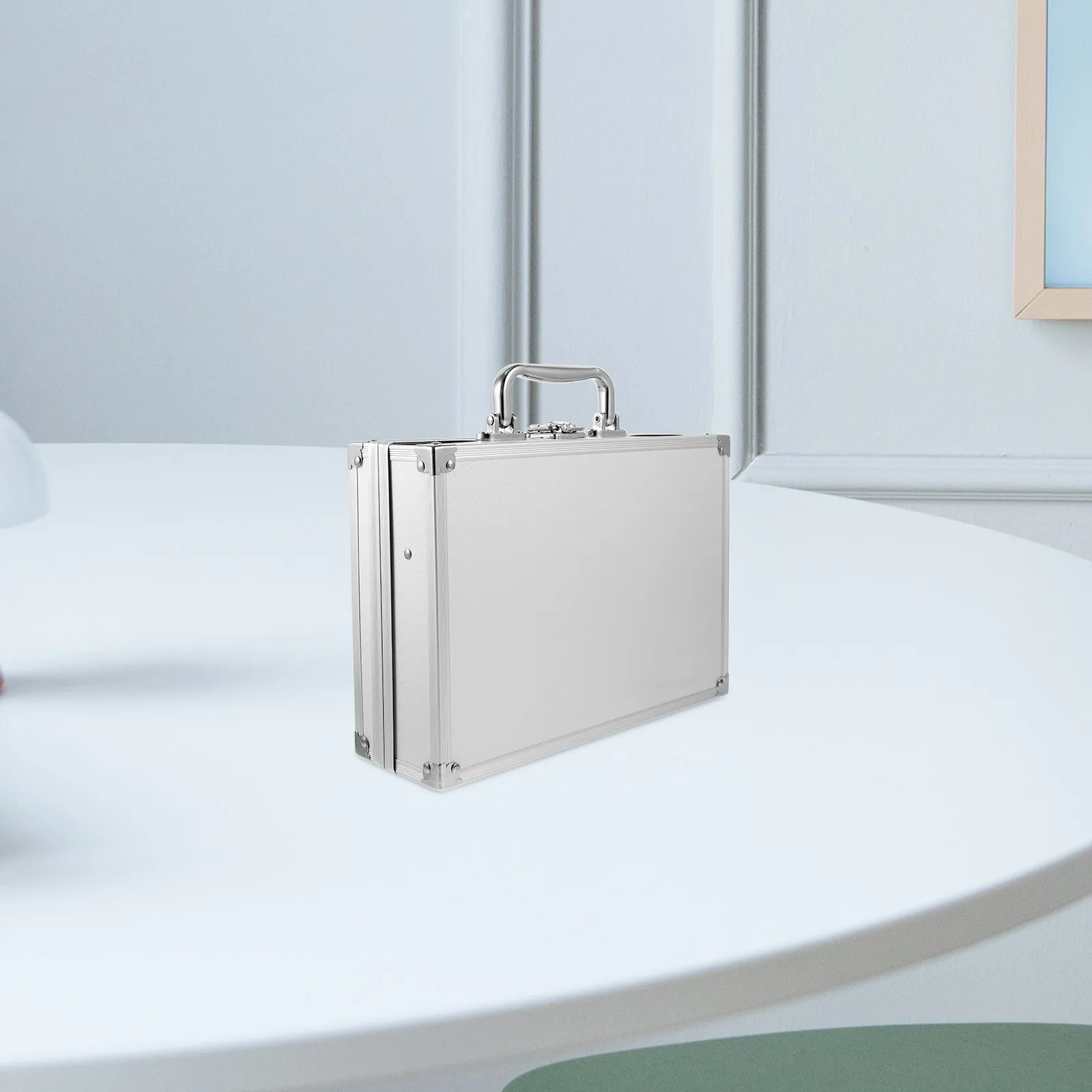 Handheld Aluminum Alloy Tool Box Portable Storage Briefcase Locking Case for Cosmetics Instruments Tools Protection
