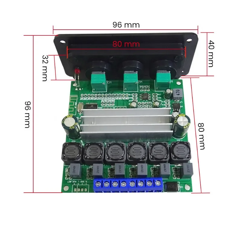 TPA3156D2 Bluetooth 5.0 Subwoofer Amplifier Audio AMP 2×70W+140W 2.1 Sound Power Amplifiers For Speaker Amplificador