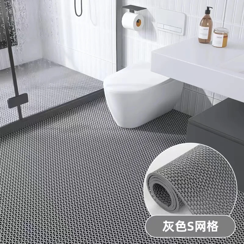 

PVC Plastic Mat for Bathroom and Kitchen, Large Roll Anti Slip Mat, Hollow Grid Mat, Bathroom Floor Mat rug bathroom