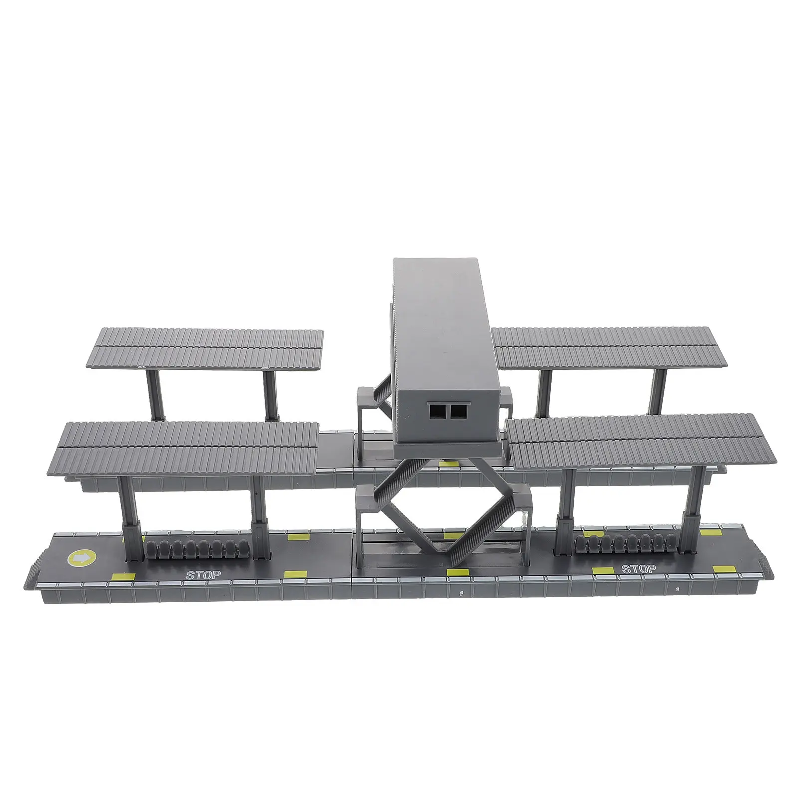 

1 Set Fire Train Platform Assembly Kit Lifelike Railway Footbridge DIY Kids Railway Scenery Decor Creative Handcraft