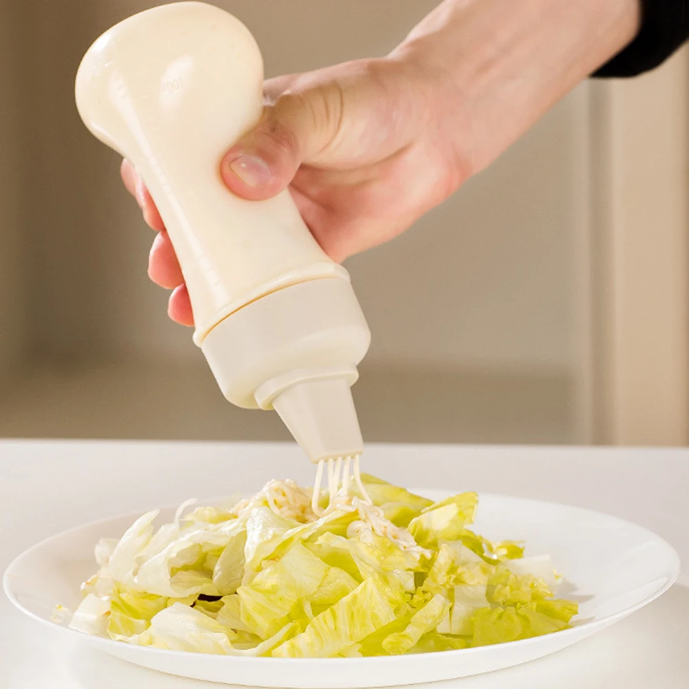 

3pcs 5 Hole Sauce Squeeze Bottles PP Material Condiment Sauce Squeeze Containers Dispenser Kitchen Bar Supplies