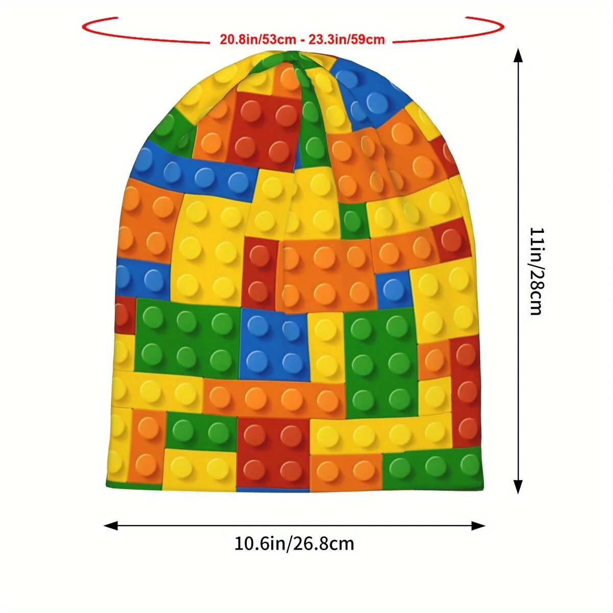 Men'S Skullies Beanies Hat Colorful Building Blocks Windproof Cap Hip Hop Caps Workout Sports Autumn Winter