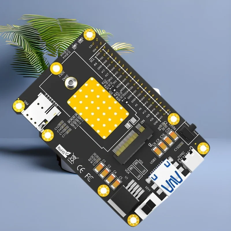 

For Raspberry Pi 4 Base HAT M.2 B Key to USB3.0 with SIM Card Slot Riser Board Support 3G/4G/5G LET Module for Asus Tinker Board