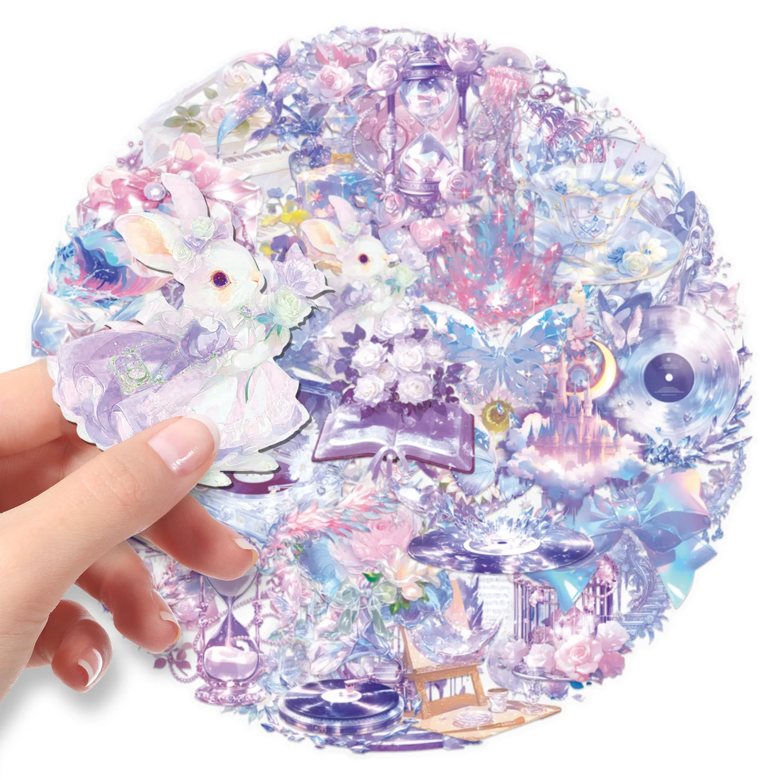 

50PCS Fantasy INS Style Cartoon Cute Doodle Decorative Stickers Creative DIY Refrigerator Stationery Case Water Cup Decal Toys