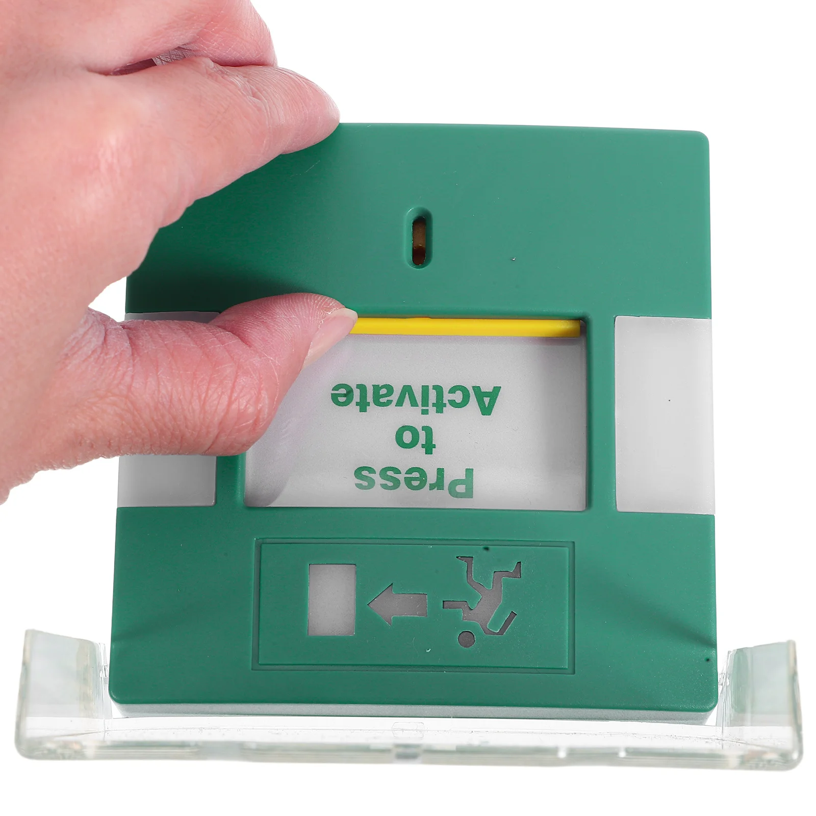 Safety Emergency Button Manual Reset Durable Plastic Cover for Industrial Use Clear Markings Tactile Feedback Easy Operation