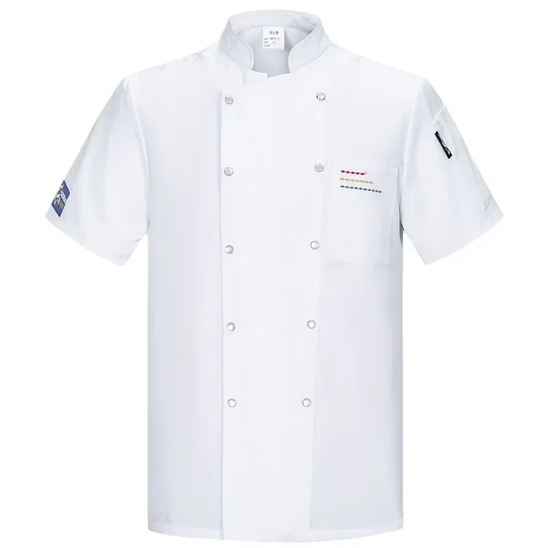 Atacado duplo breasted chef uniforme restaurante hotel cozinha catering jaquetas serviço de alimentos cozinhar café workwear roupas chef