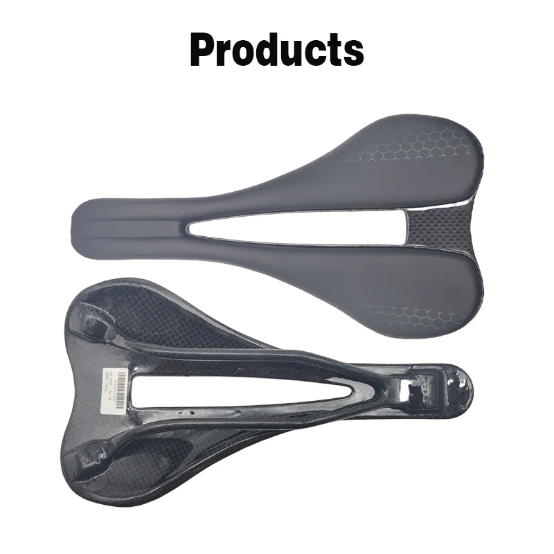 Carbon+Leather Road Bike Saddle MTB Bicycle Saddles Mountain Bike Racing Saddle PU Breathable Soft Seat Cushion Carbon Rails