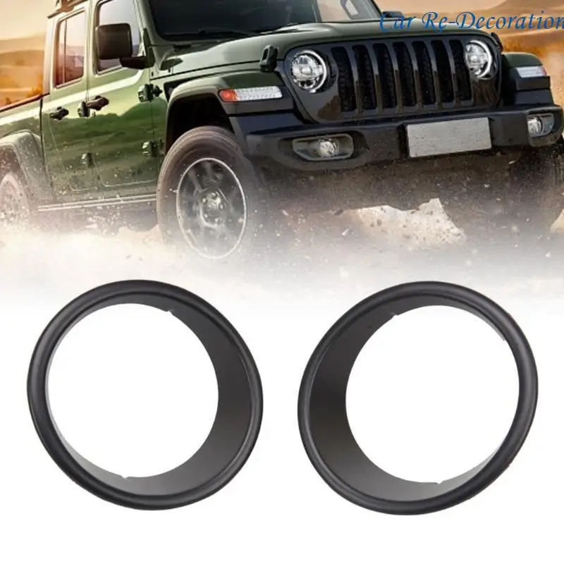 

R58D Stylish Headlamp Bezel Cover Grill Light Protections Rings Upgrades Cover for JK