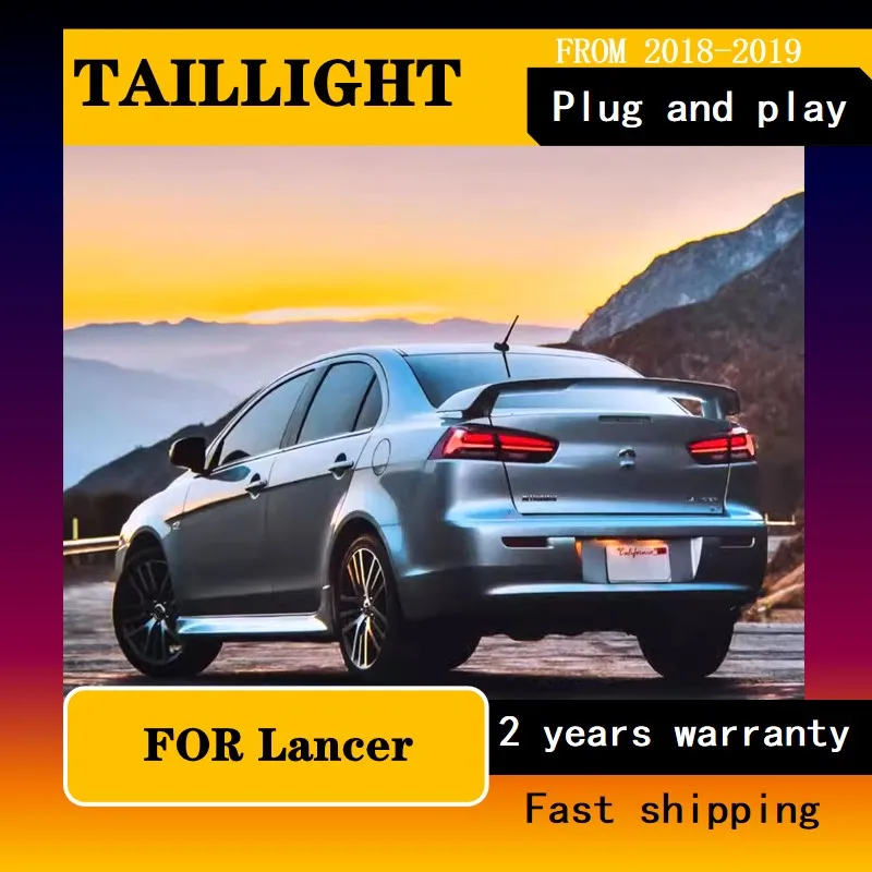 Car Styling for Tail Lamp for Mitsubishi Lancer Tail Light 2009-2016 Lancer EX Rear Fog Brake Turn Signal Automotive Access