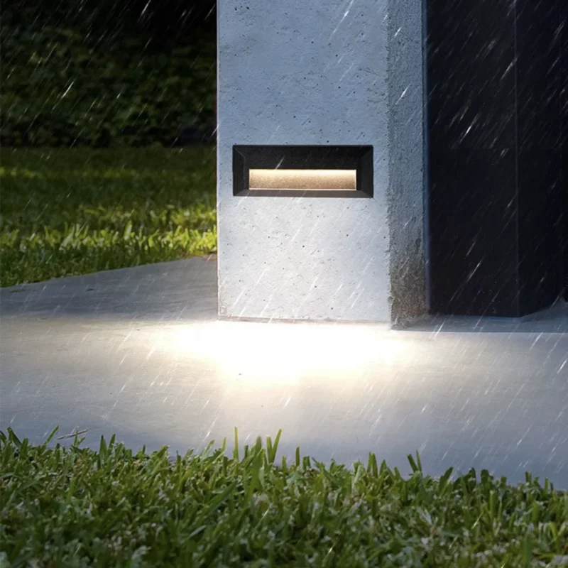 พื้นผิวติดตั้งไฟ LED Step Light บันไดชั้นเท้า IP65 กันน้ํากลางแจ้งสวนโคมไฟติดผนัง Porch Corridor Lighting