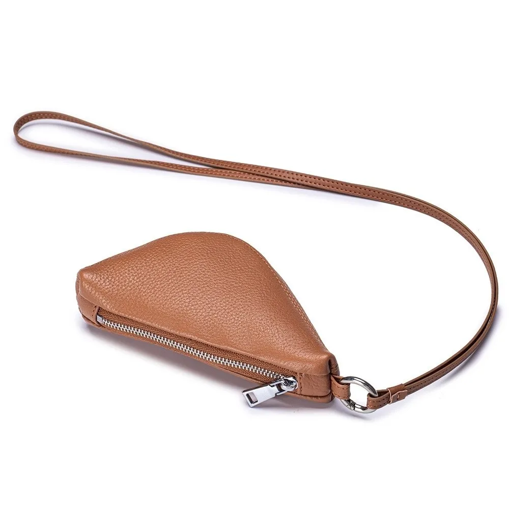 Echtes Leder Halsgeldbörse Mini-Geldbörse Lanyard-Portemonnaie Tasche Anhänger Lippenstift Schlüssel Aufbewahrung Kopfhörer-Tasche für Mädchen/Frauen – Detail 9