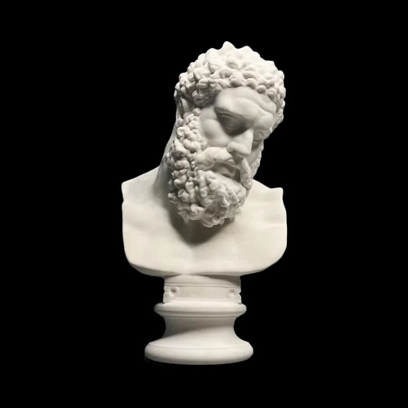 

Hercules Head Art Plaster Sculpture Modern Simple Decor Tabletop Ornaments Gifts Luxury Home Decor Retro Roman Art Crafts