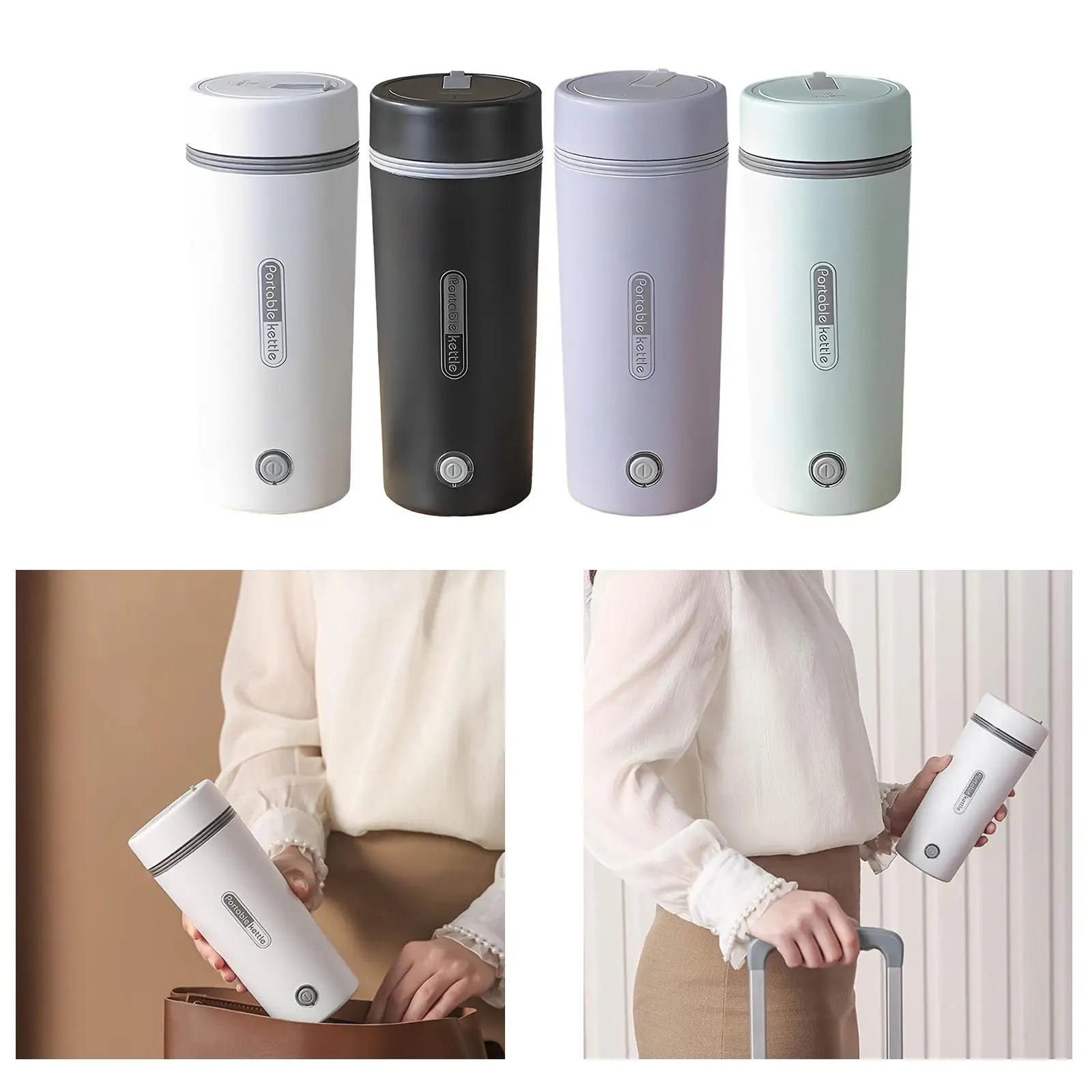 Chaleira elétrica portátil de água quente isolada para água de chocolate e mel