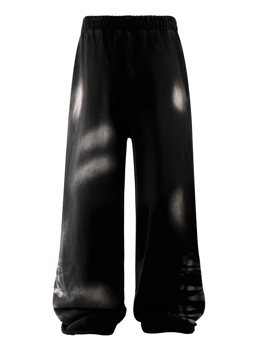 American High Street Fashion Trend Loose Casual Pants Handsome Men Youth Popular Retro Distressed Gradient Loose Long Pants