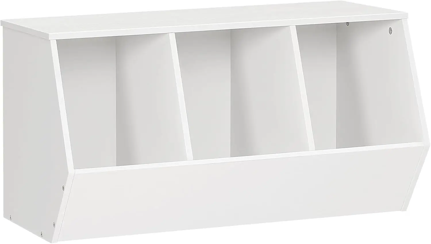 

Stackable 3-Bin Toy Storage Cabinet, Kids Bookshelf Organizer with Safety Features, White