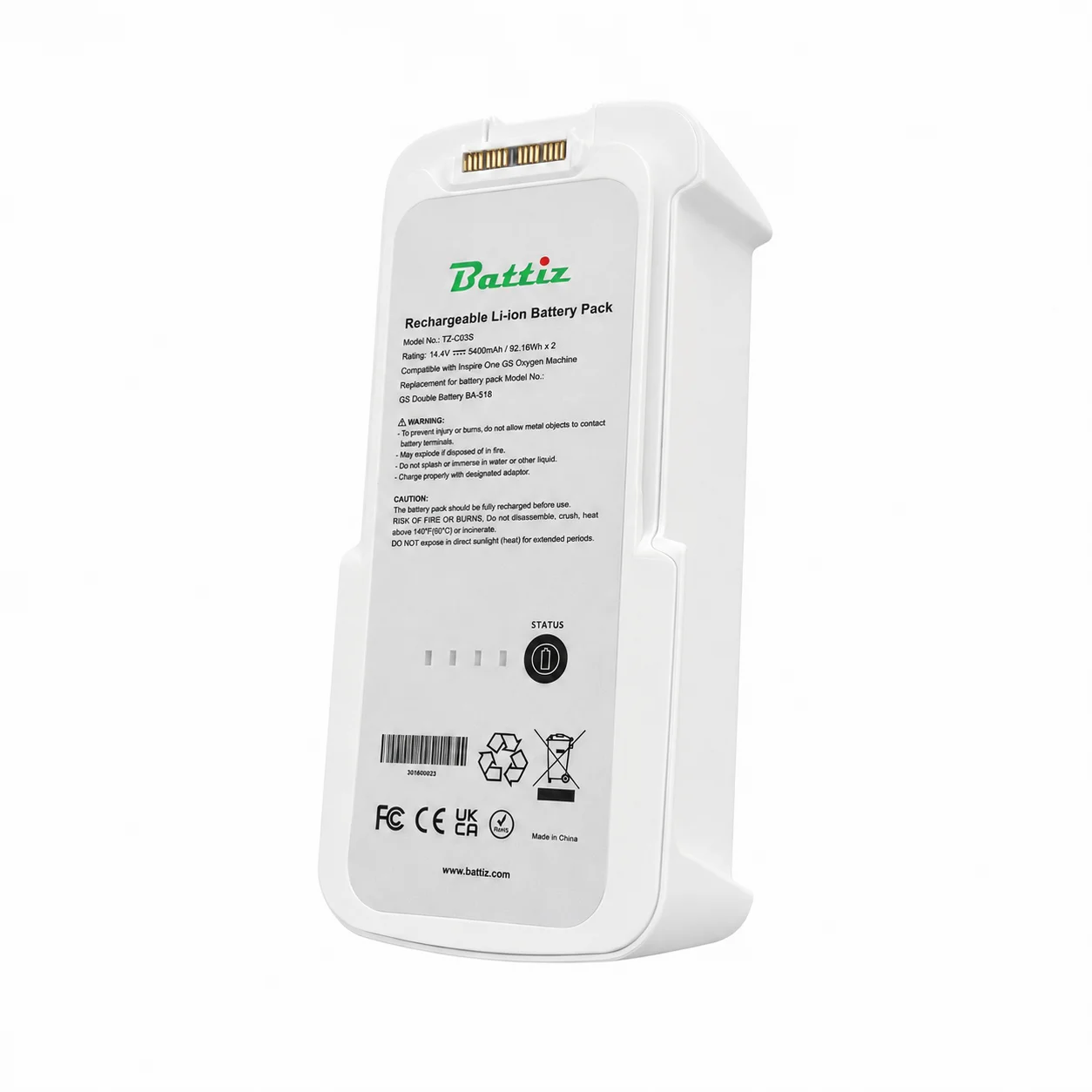 BA-516 Replacement Battery 6.4Ah (16-cell) Perfect Compatible With Inogen One G5 Rove 6 Oxygen Concentrator Double Next Battery
