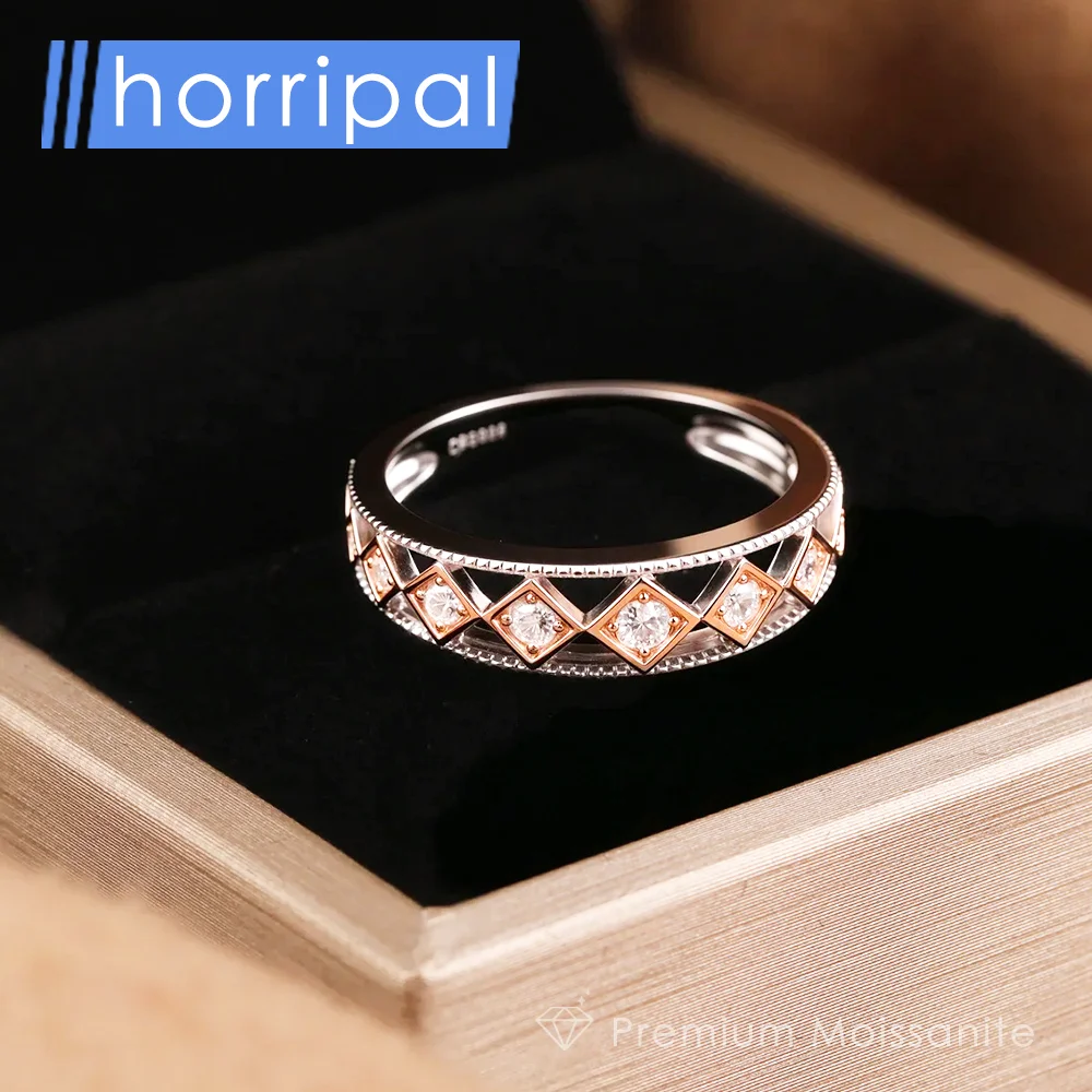 

Full Moissanite Waterproof Silver Ring Plated 18K Gold Luxury Jewelry GRA Certificated High Quality Safety Party Ring for Women