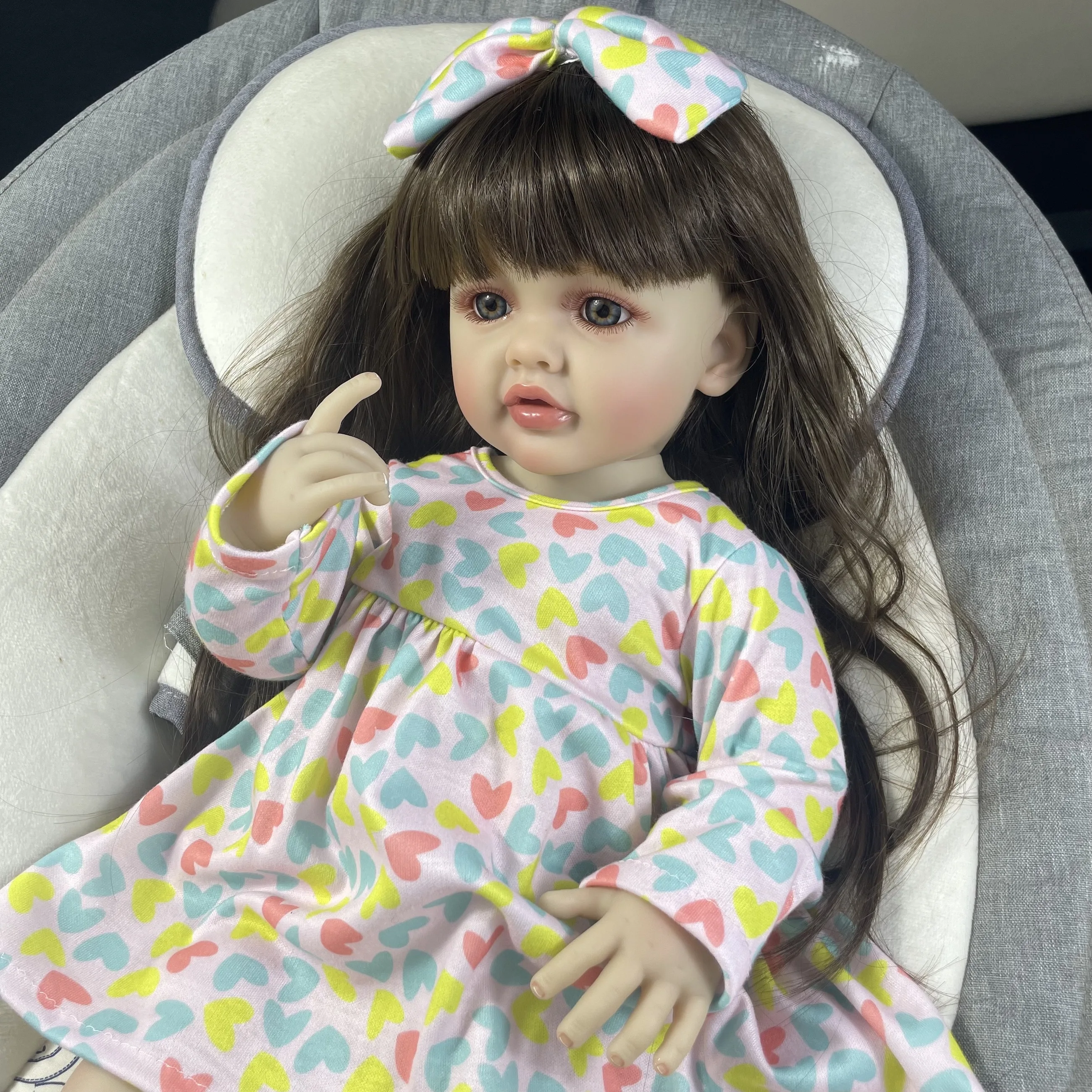 MRB 22Inch 55CM Full Silicone Vinyl Reborn Baby Doll Betty Lifelike Girl Princess Toddler Bebe Doll Birthday Christmas Gift