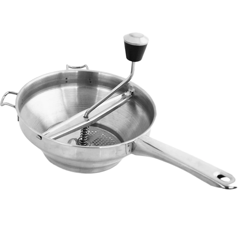 متعددة الوظائف الفولاذ المقاوم للصدأ مطحنة الطعام مطحنة دوارة الخضار مصفاة البطاطس الطماطم هراسة طاحونة مع أقراص الطحن