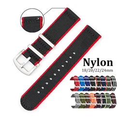 18mm 20mm 22mm 24mm Nylon Watch Strap Quick Release Cancas Watch Band Universal Women Men Bracelet Sport Wristband