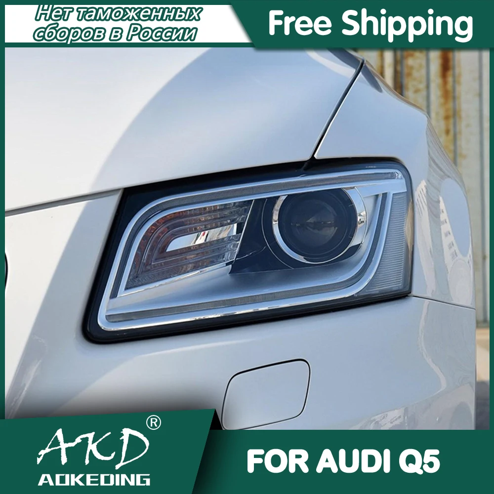 Car For Audi Q5 2009-2018 Headlights DRL Hella LED Bi Xenon Bulb Fog Lights Car Accessory Audi Q5 Head Lamp