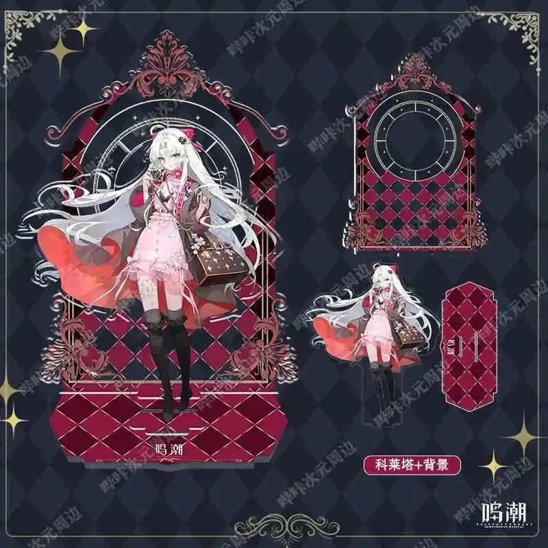 Hadiah Dekorasi Desktop Cosplay Model Figur Berdiri Akrilik Tema Rover Game Wuthering Waves Carlotta Montelli ROCCIA Rover