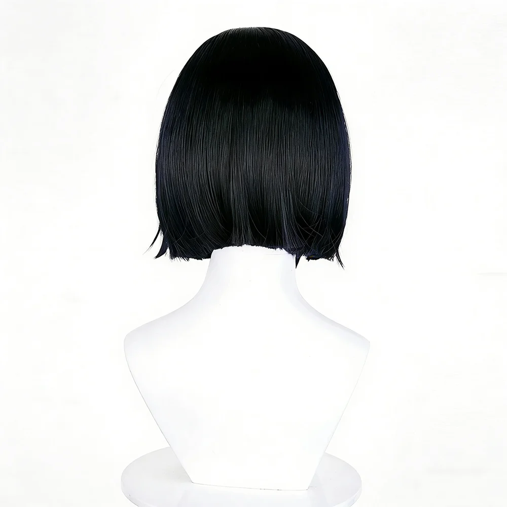 لعبة VALORANT فايبر شعر مستعار تأثيري المرأة شعر أسود مقاومة للحرارة شعر مستعار اصطناعي كرنفال زي حفلة الدعامة #5