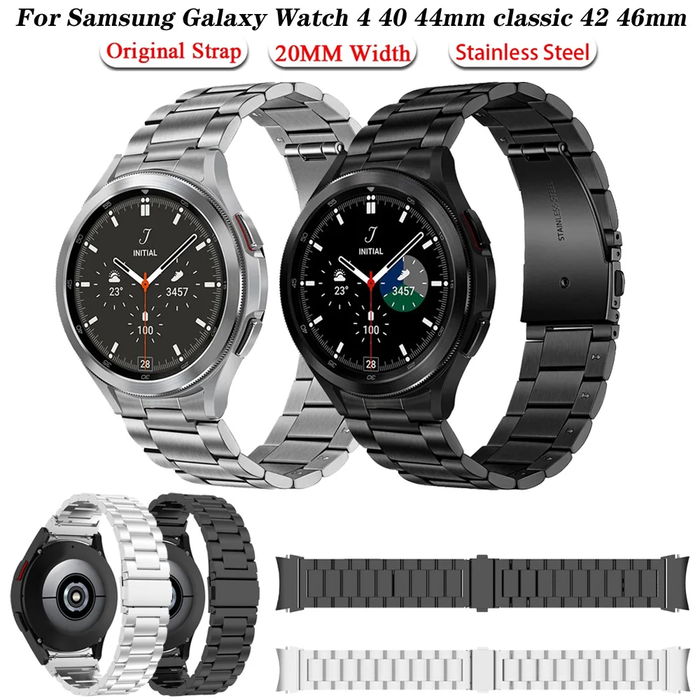 

Metal Bands For Samsung Galaxy Watch 4 40mm 44mm Classic 46mm 42mm Original Strap Stainless Steel Watchband Wristband Bracelet