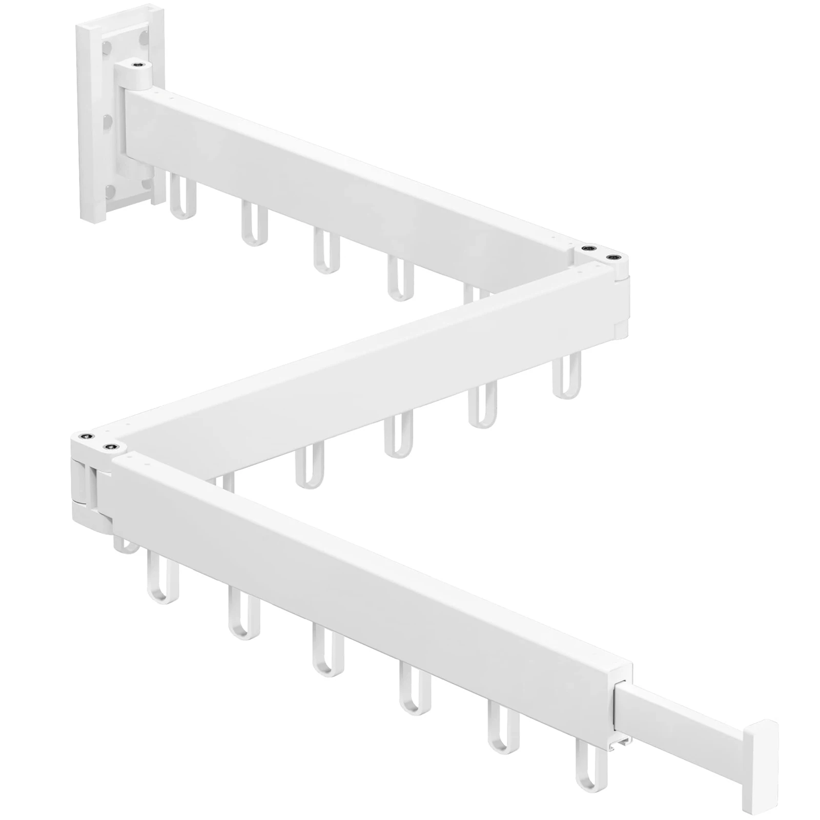 

Wall Mounted Clothes Drying Rack – 3-Pole Folding Retractable Laundry Rack, Collapsible Wall-Mounted Drying Rack