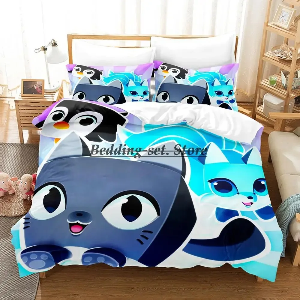 

Pet simulator X Bedding Set Single Twin Full Queen King Size Bed Set Aldult Kid Bedroom Duvetcover Sets 3D Anime Bed Sheet Set