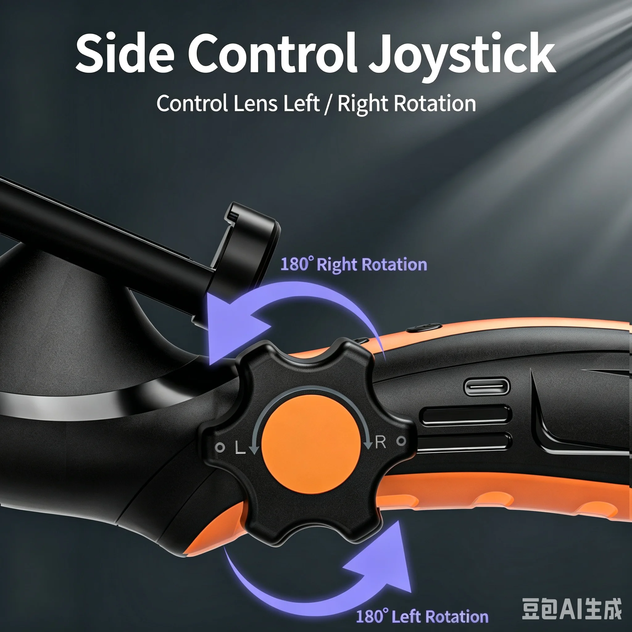 2MP 1080P 8MM Two Way Articulate 360Degree Steering  Rotation Steering WIFI  Industrial Endoscope Inspection Microscope Camera