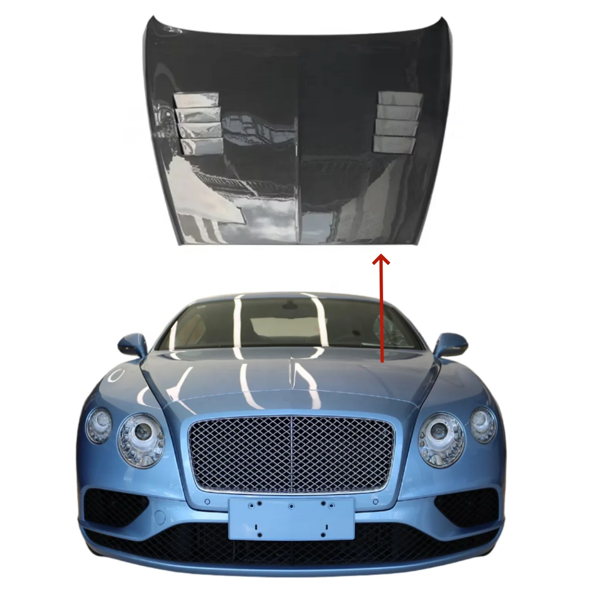 

Deren High QualityFor Bentley Continental GT 2012-2017 Carbon Fiber Engine Hood Digging Hole Type