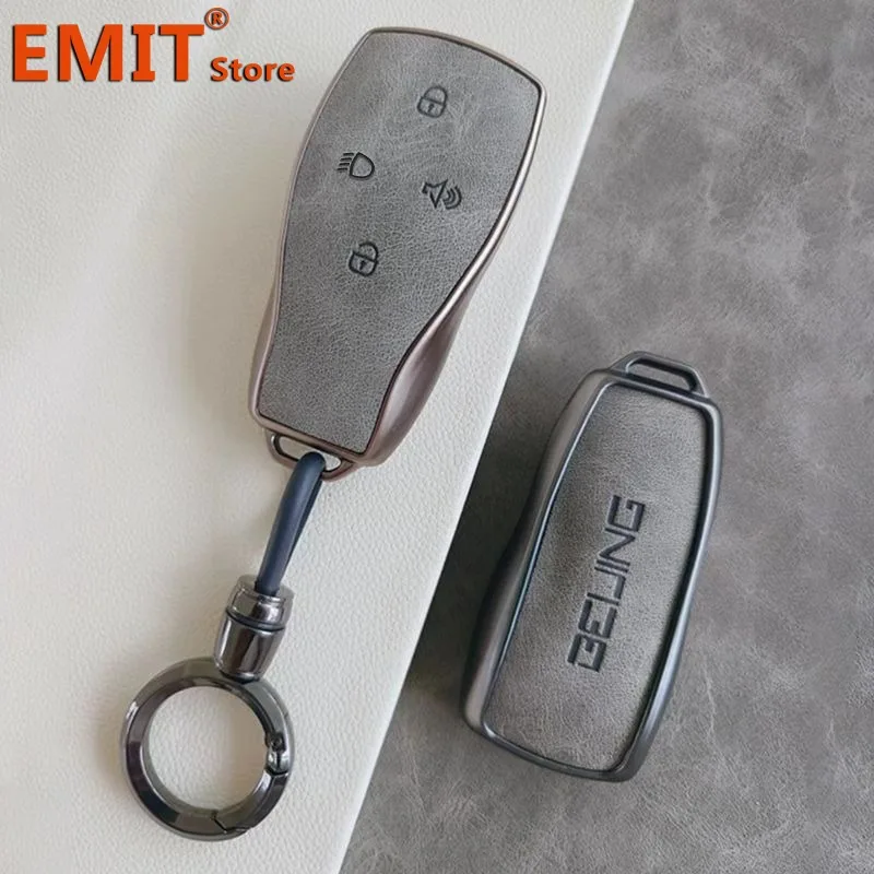 Car Key Case for Baic Beijing BJ30 BJ40 BJ80 BJ90 U7 X7 Senova X25 X35 X55 X65 EX5 EU5 EC5 Cover Shell Keychain Fob Accessories