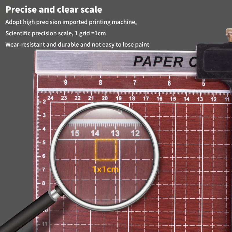 Cortadora de tarjetas de papel Pro A4, guillotina de precisión, cortador de fotos para álbum de recortes con Base de madera, herramienta de corte de papel de papelería de oficina